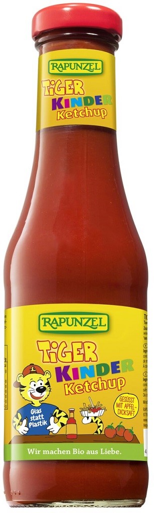 Rapunzel ketchup dla dzieci tiger bez dodatku cukrów bio 450 ml