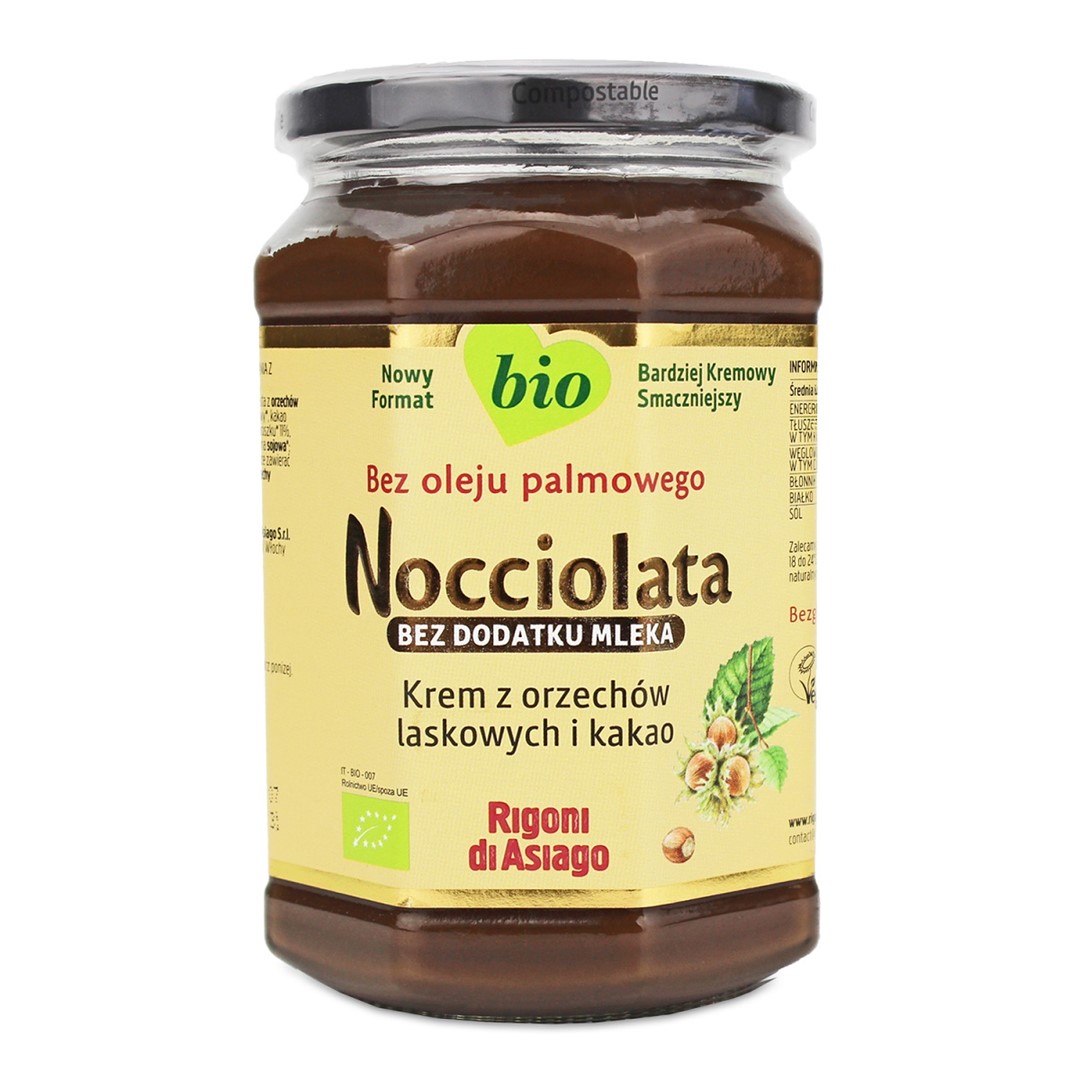 Rigoni di asiago krem z orzechów laskowych i kakao bez dodatku mleka bezglutenowy bio 650 g