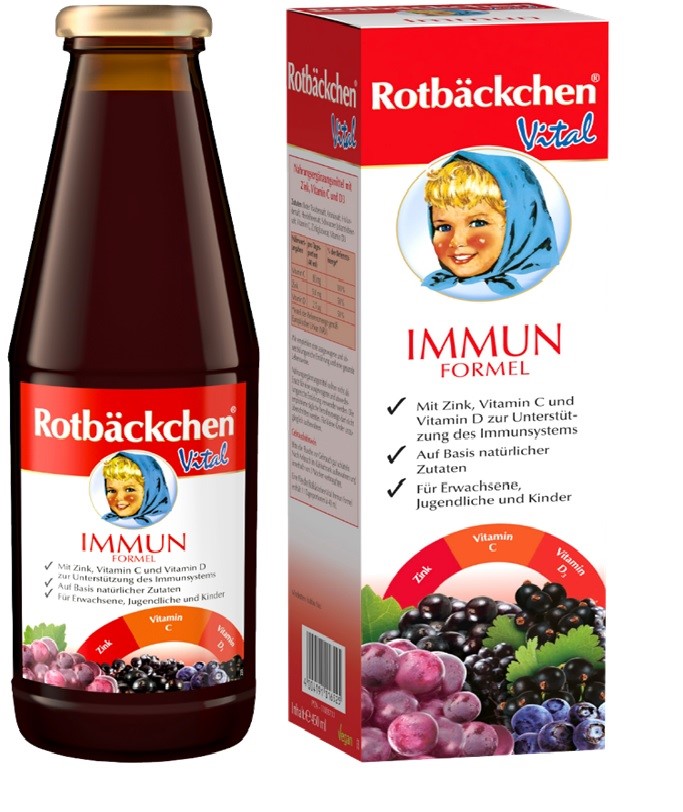 Rotbackchen sok wieloowocowy nfc z cynkiem, witaminą c i d3 450 ml
