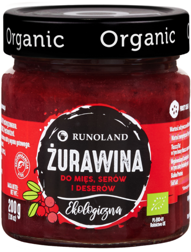 Runoland żurawina do mięs, serów i deserów bio 200 g