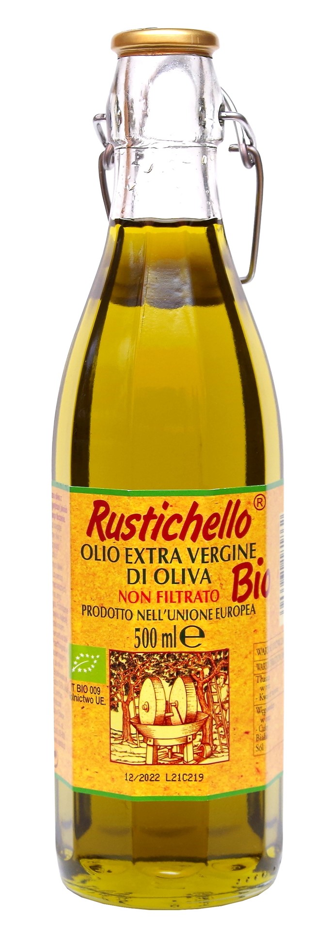 Rustichello oliwa z oliwek extra virgin niefiltrowana bio 500 ml