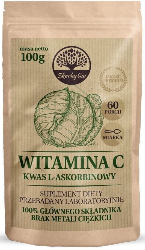 SKARBY GAI Witamina C z kapusty kwas L-askorbinowy 100g