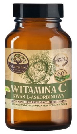 SKARBY GAI Witamina C z kapusty kwas L-askorbinowy  w kapsułkach 60 g