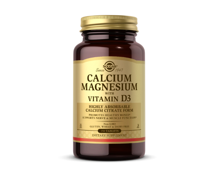 SOLGAR Calcium, Magnesium with Vitamin D3 (150 tabl.)