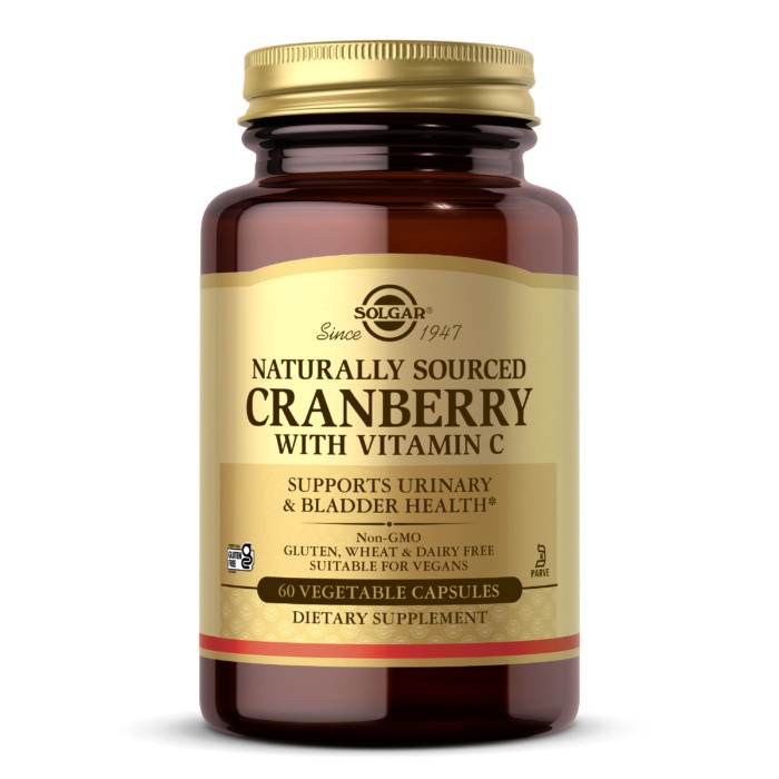 SOLGAR Cranberry with Vitamin C - Żurawina - ekstrakt z witaminą C (60 kaps.)