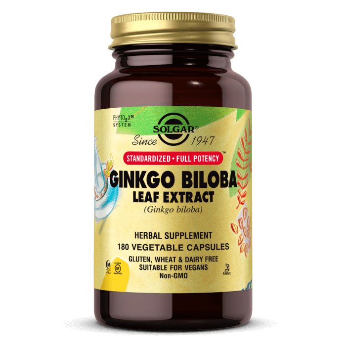SOLGAR Ginkgo Biloba Leaf Extract (180 kaps.)