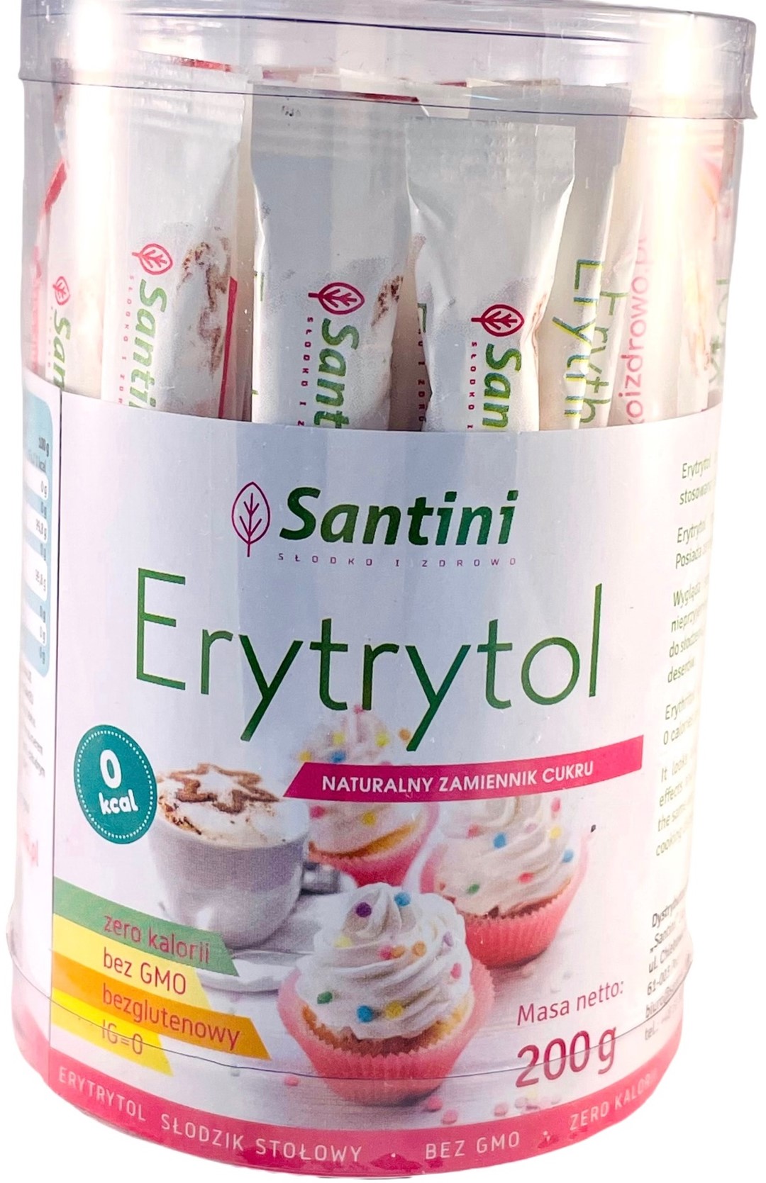 Santini erytrytol w saszetkach bezglutenowy (40 x 5 g) 200 g