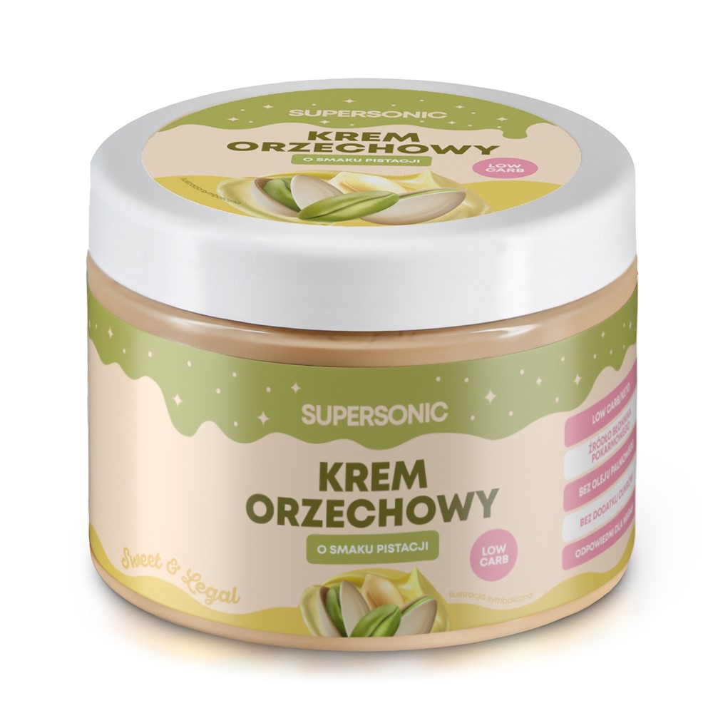 Supersonic krem orzechowy z pistacjami bez dodatku cukrów 250 g