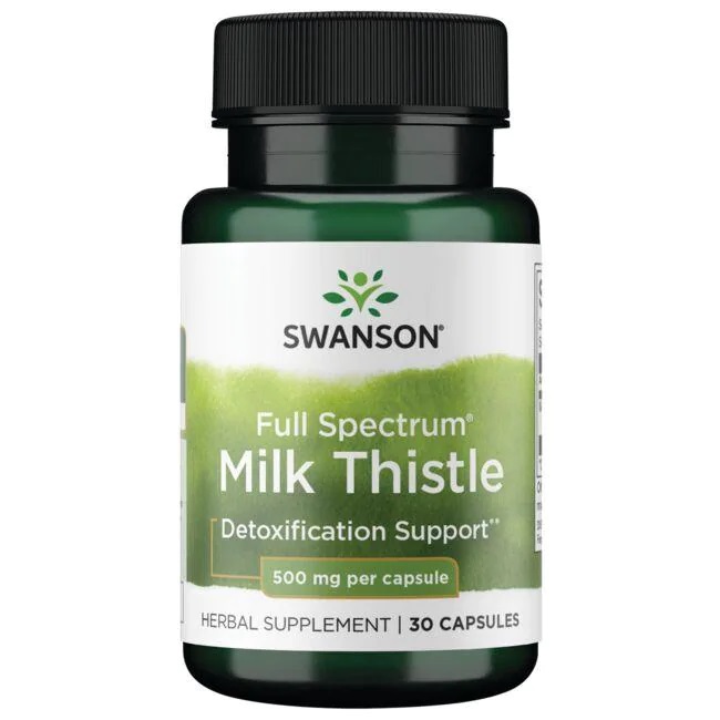 Swanson Milk Thistle (Ostropest plamisty) 500 mg 30 kapsułek