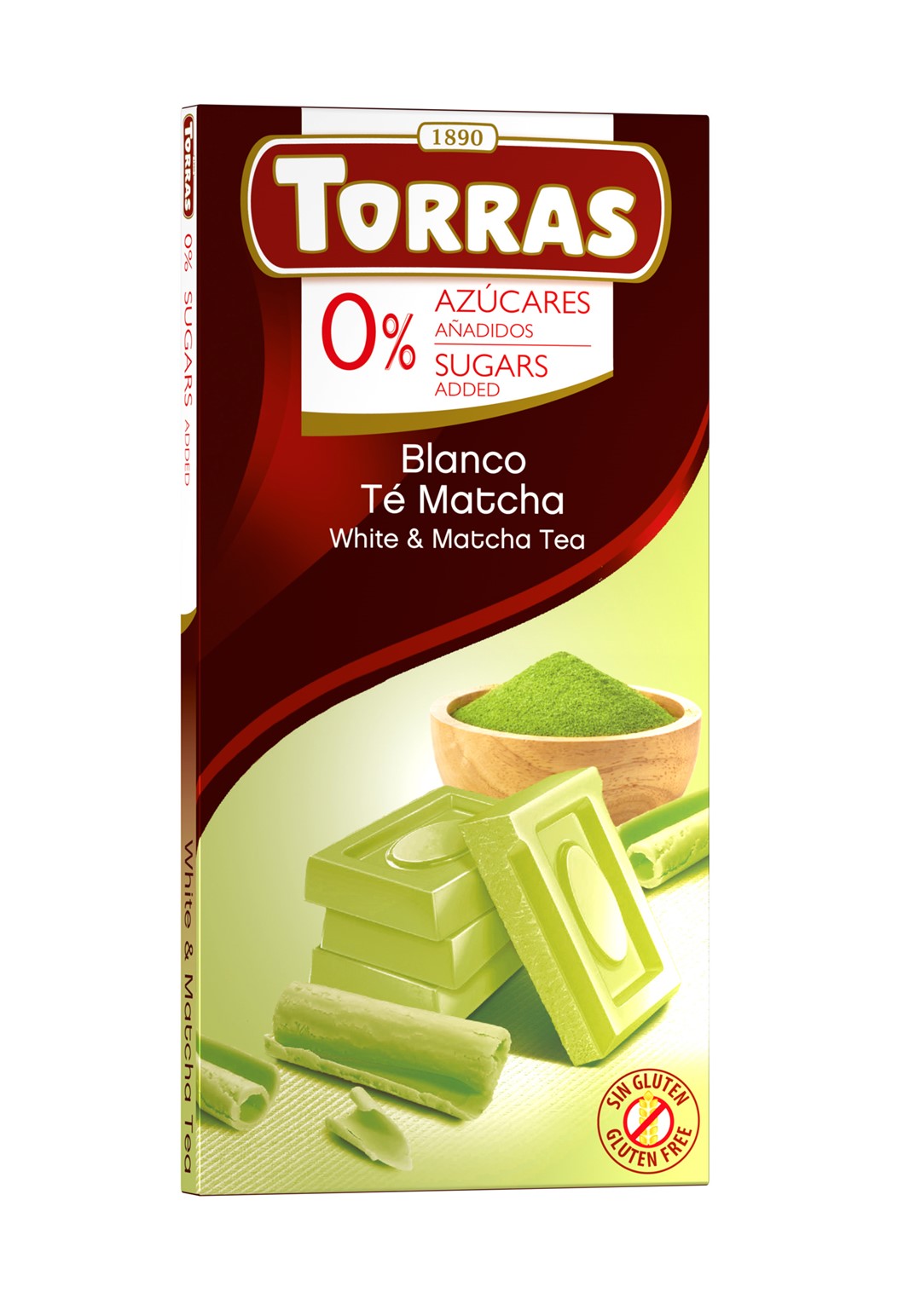 Torras czekolada biała z herbatą matcha bez dodatku cukrów bezglutenowa 75 g