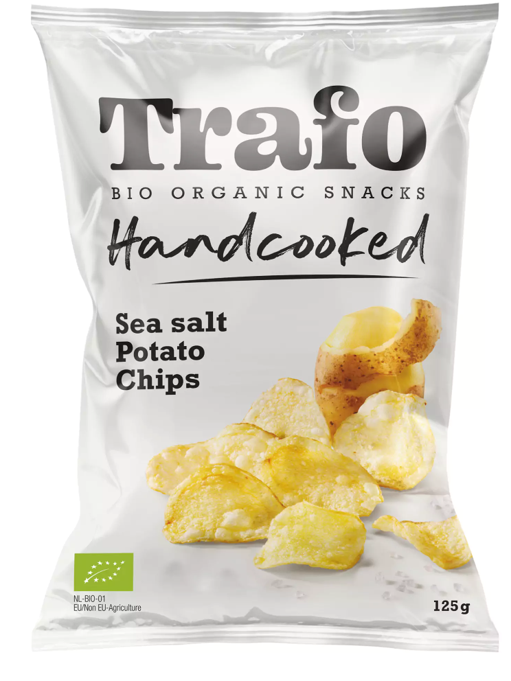 Trafo chipsy ziemniaczane cienko krojone z solą morską bio 125 g