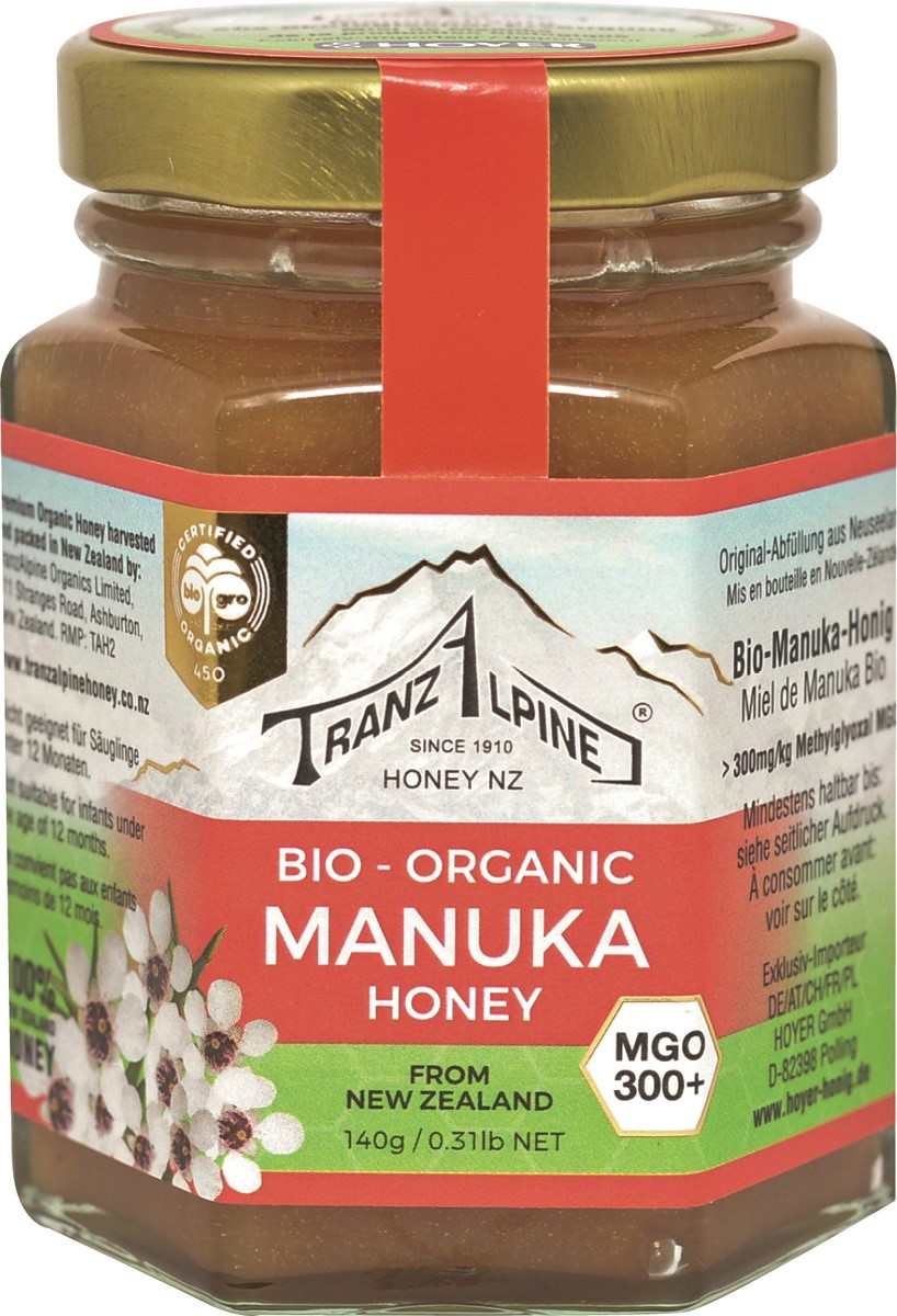 Tranzalpine miód manuka mgo 300+ bio 140 g