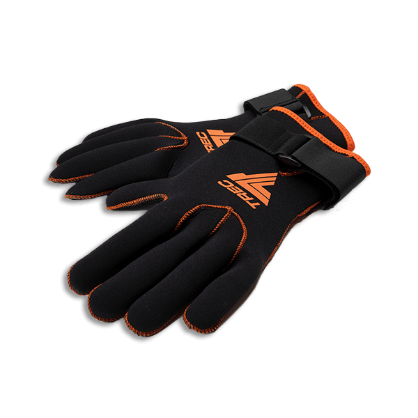 Trec Rękawice neoprenowe do morsowania Black-orange roz. S