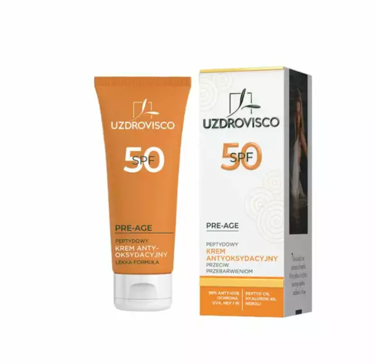 Uzdrovisco krem do twarzy antyoksydacyjny peptydowy przeciw przebarwieniom spf 50 50 ml  uzdrovisco (pre