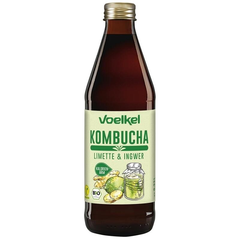 VOELKEL Kombucha limonka-imbir BIO 330 ml