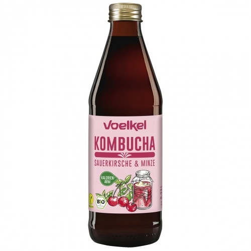 VOELKEL Kombucha wiśnia-mięta BIO 330 ml