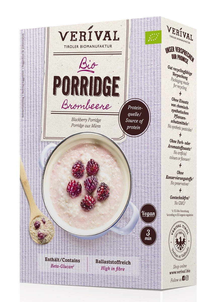 Verival owsianka proteinowa z jeżynami bio 450 g
