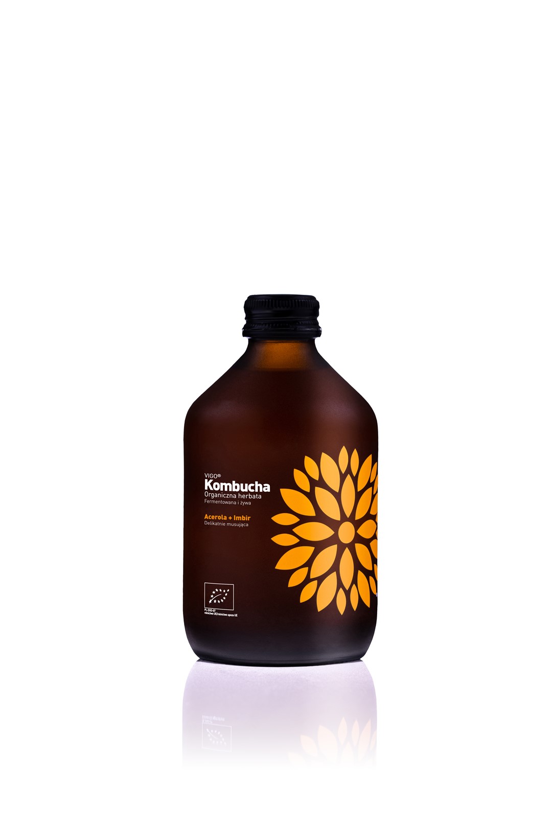 Vigo kombucha z acerolą i imbirem bezglutenowa bio 330 ml