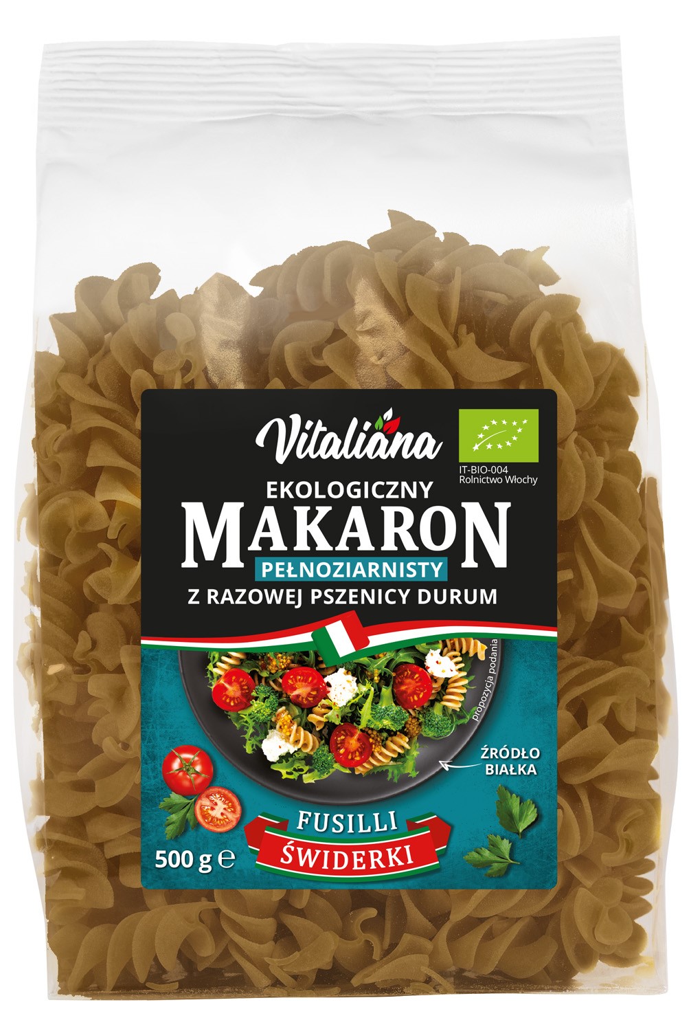 Vitaliana makaron (semolinowy razowy) fusilli bio 500 g