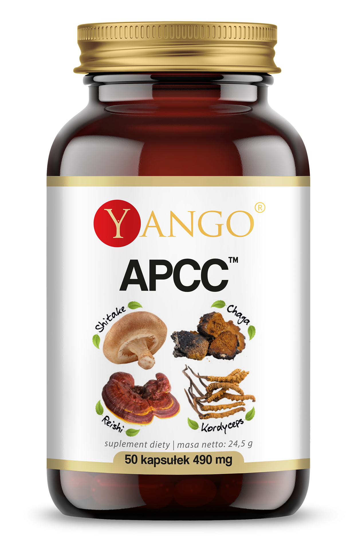 YANGO APCC - reishi, kordyceps, shitake, chaga (50 kaps.)
