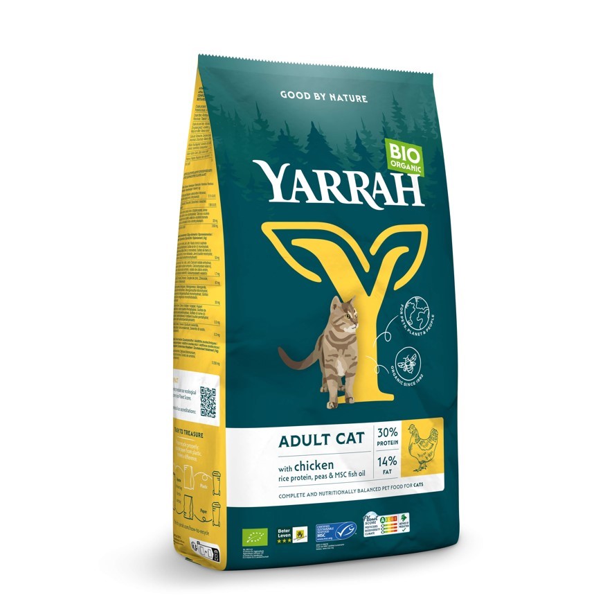 Yarrah (dla kota dorosłego) karma z kurczakiem bio 800 g