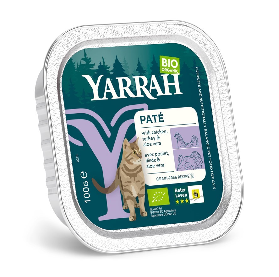 Yarrah (dla kota) pasztet z kurczaka i indyka z aloesem bio 100 g