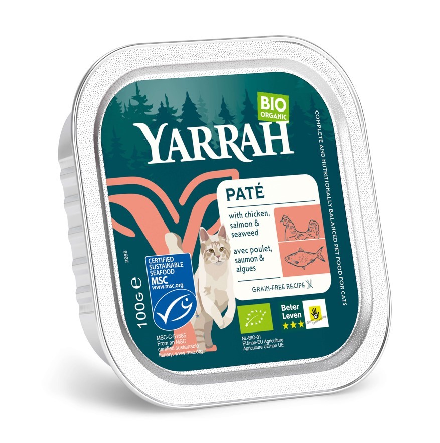 Yarrah (dla kota) pasztet z łososia z algami morskimi bio 100 g
