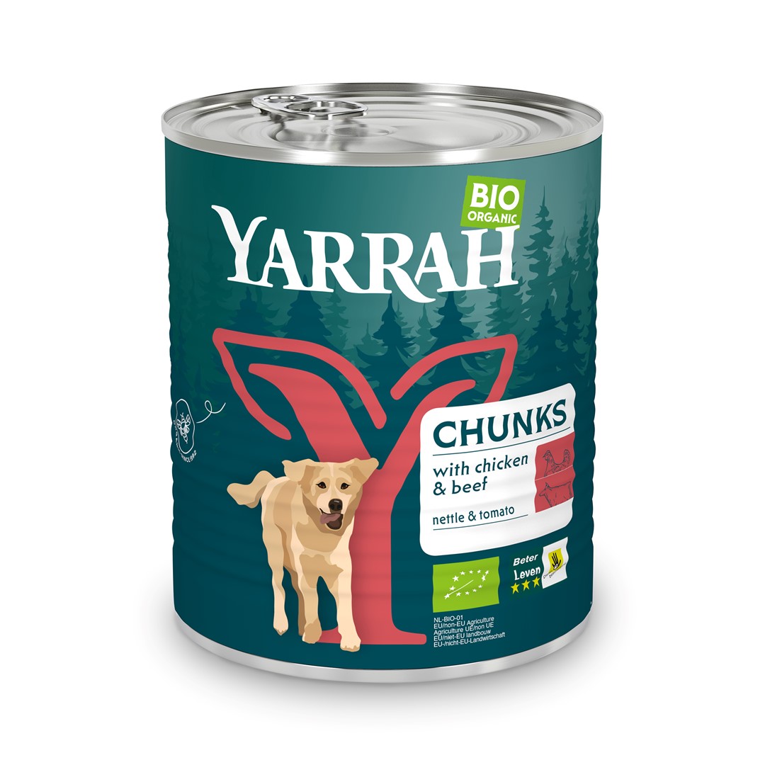 Yarrah (dla psa) karma z wołowiną, pokrzywą i pomidorem bio 820 g