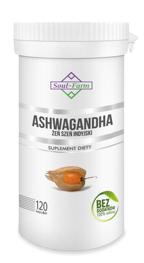 Ashwagandha ekstrakt (500 mg) 120 kapsułek - soul farm