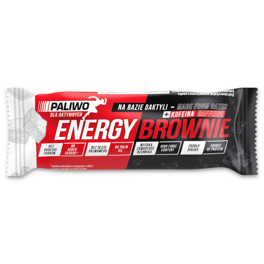Baton energy brownie + kofeina 50 g - paliwo dla aktywnych