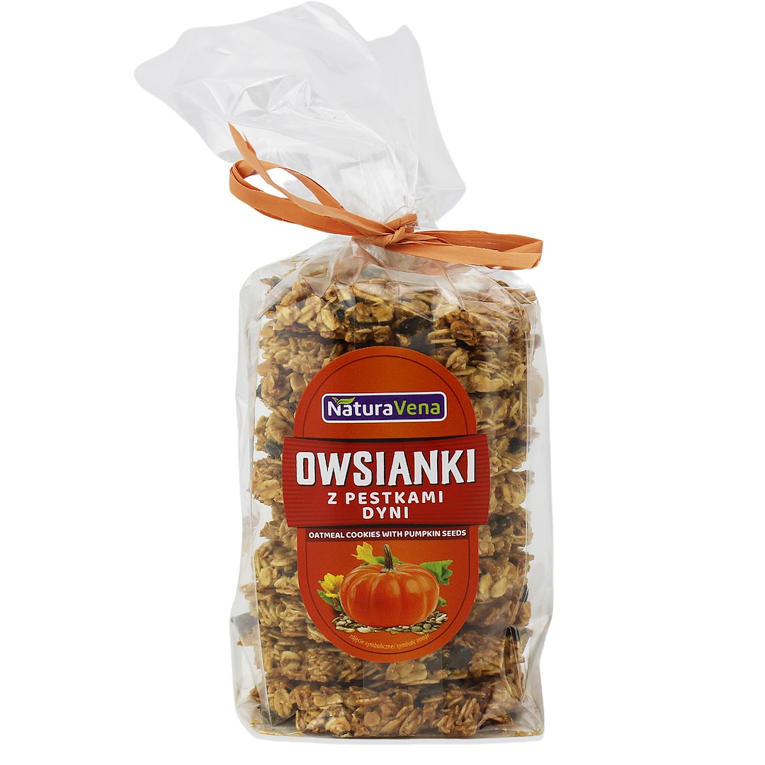 Ciastka owsianki z pestkami dyni 175 g - naturavena