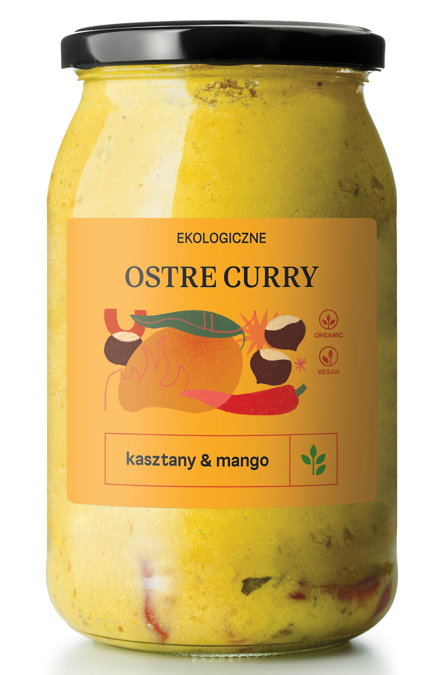 Curry ostre z mango i kasztanami bio 900 ml - delikatna
