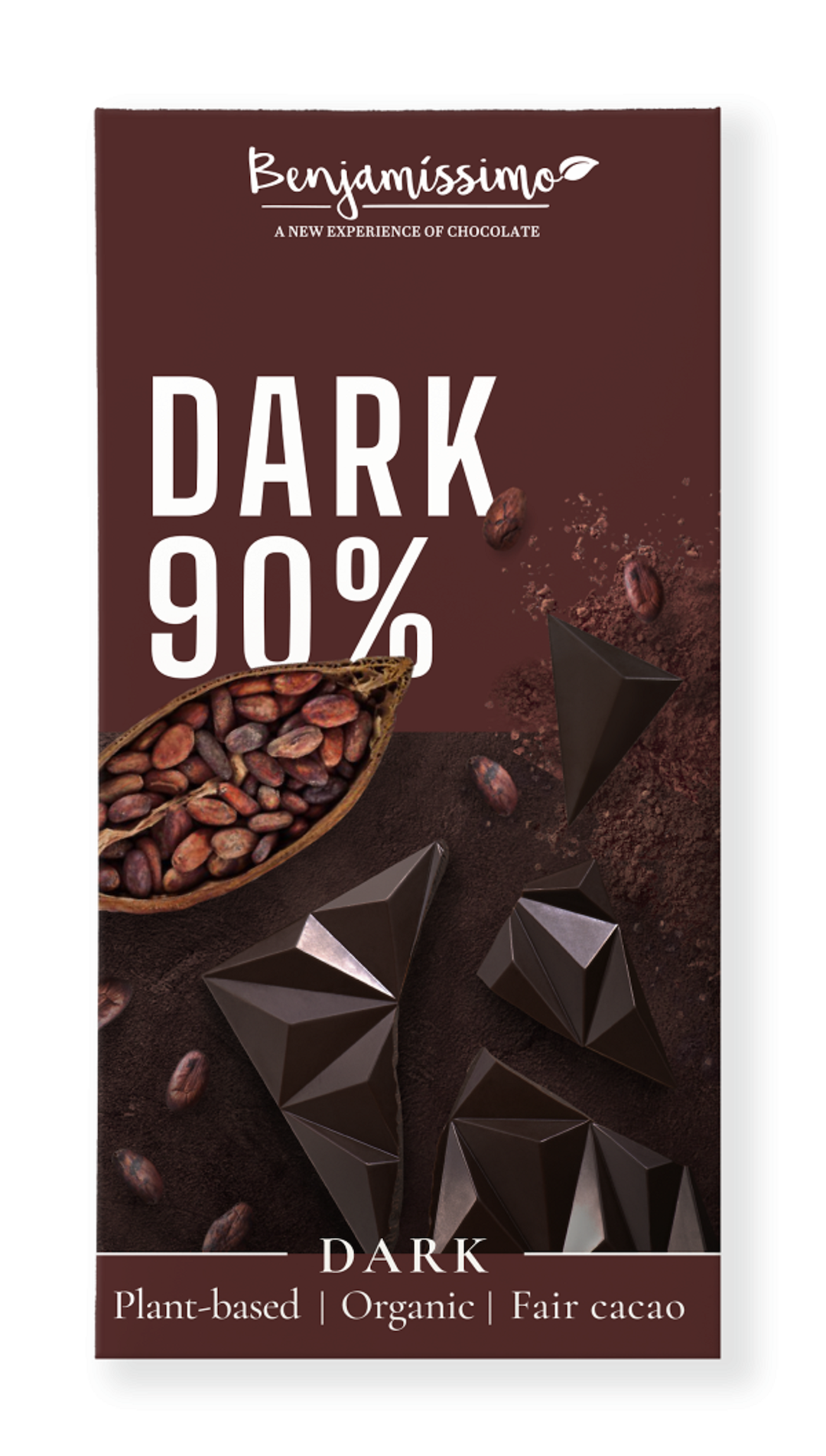 Czekolada gorzka 90 % bezglutenowa bio 60 g - benjamissimo