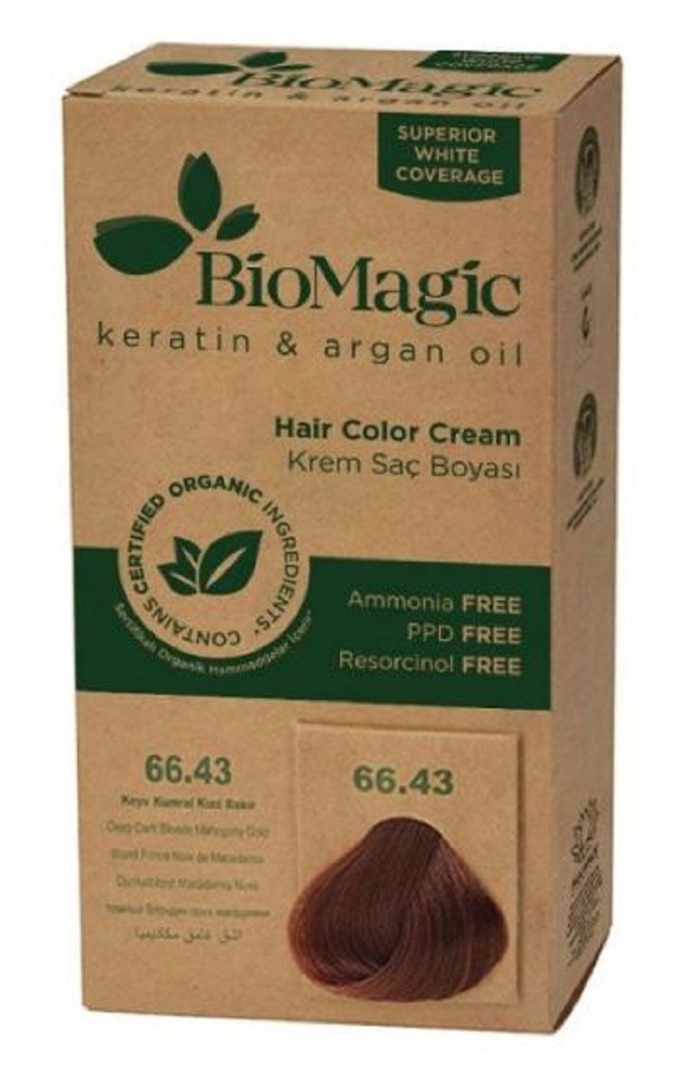 Farba do włosów bardzo ciemny mahoniowy blond (66.43) 250 g - biomagic