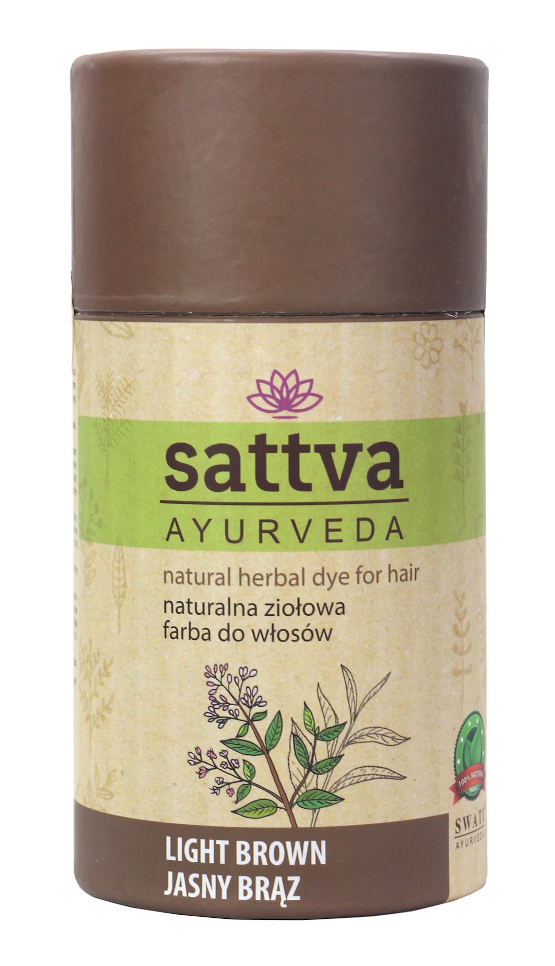 Henna jasny brąz eco 150 g - sattva (ayurveda)