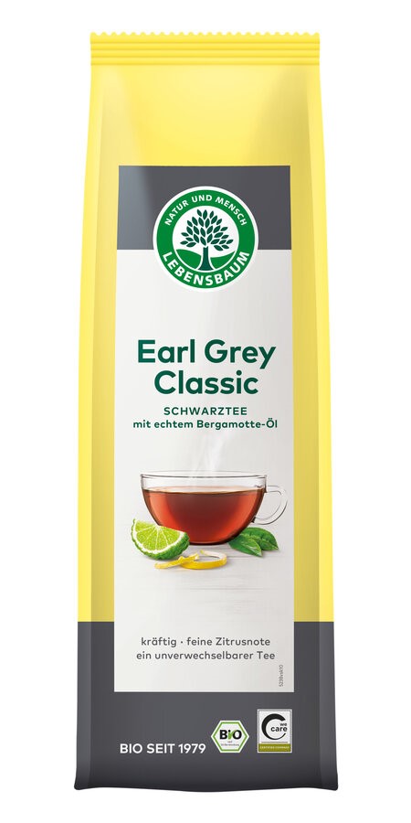 Herbata czarna earl grey liściasta bio 100 g - lebensbaum