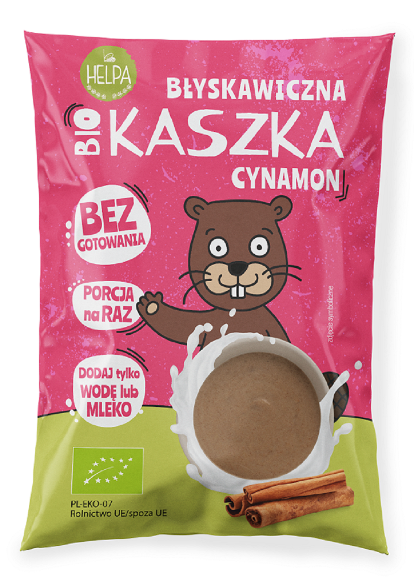 Kaszka błyskawiczna z cynamonem bez dodatku cukrów bio 35 g - helpa