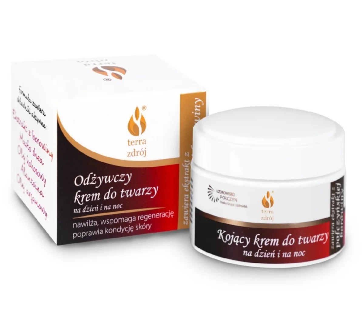 Krem do twarzy na dzień i na noc odżywczy 50 g - terra zdrój (seria borowinowa)