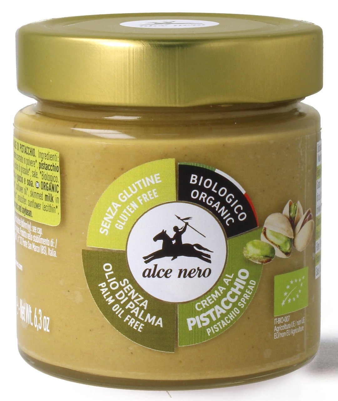Krem pistacjowy bezglutenowy bio 180 g - alce nero