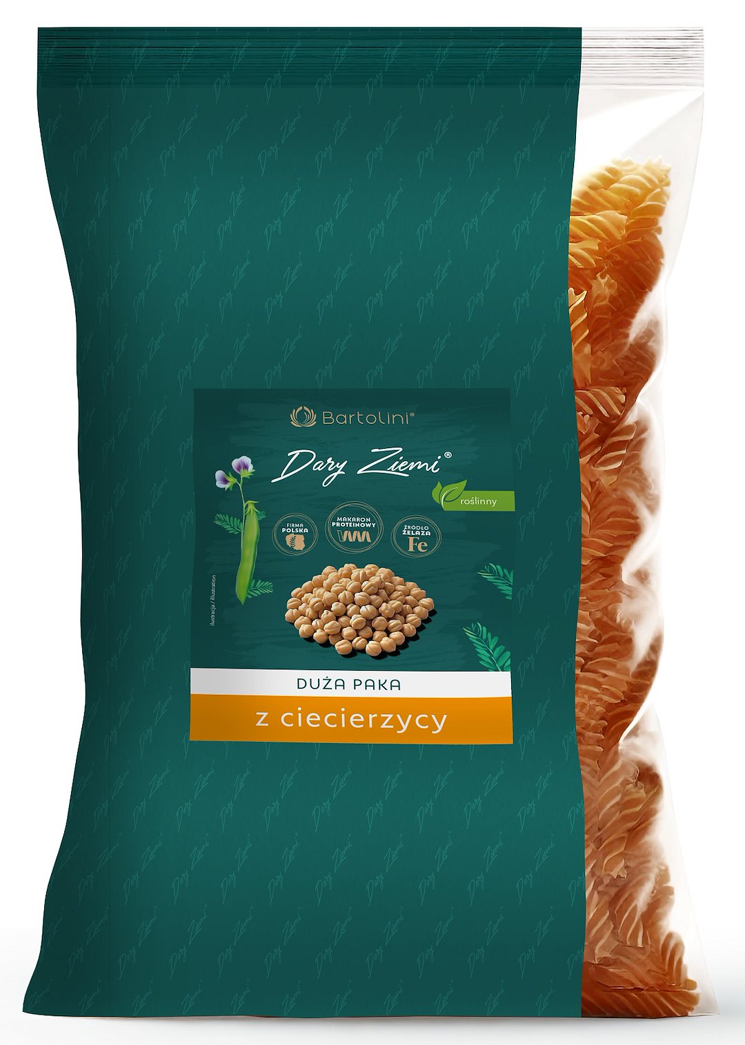 Makaron proteinowy (z ciecierzycy) świderki 1 kg - bartolini