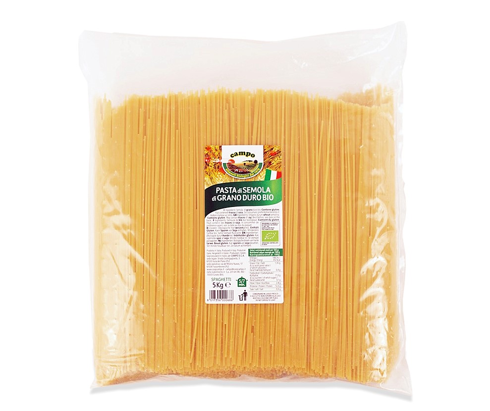 Makaron (semolinowy) spaghetti bio 5 kg - horeca