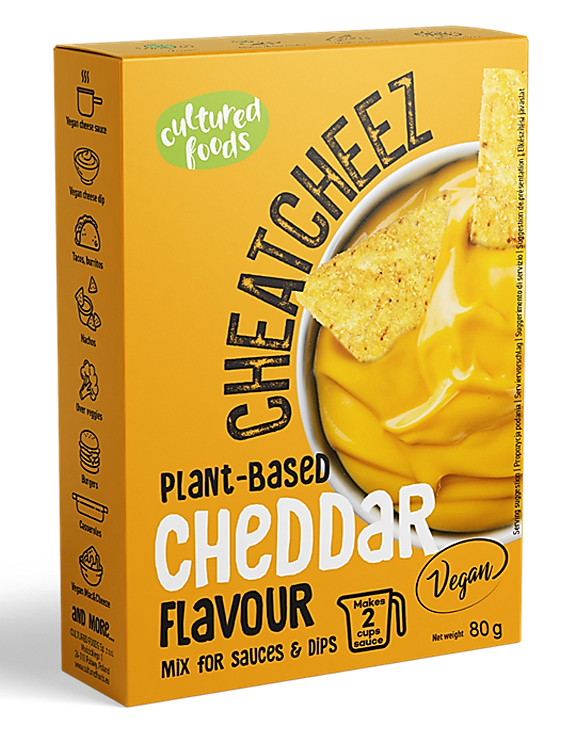 Mieszanka na wegański sos lub dip o smaku sera cheddar bezglutenowy 72 g - cultured foods