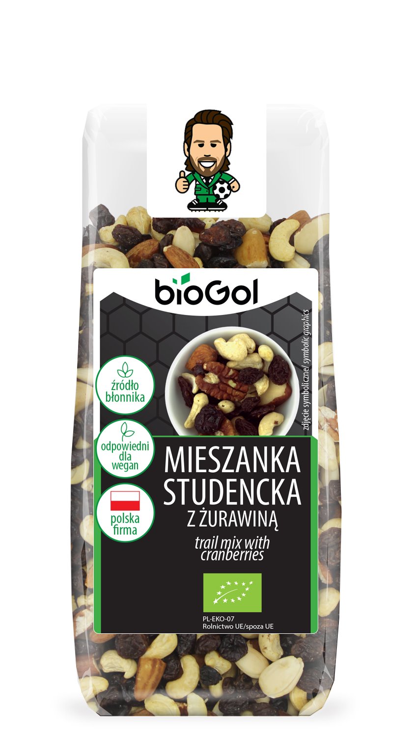 Mieszanka studencka z żurawiną bio 150 g - biogol