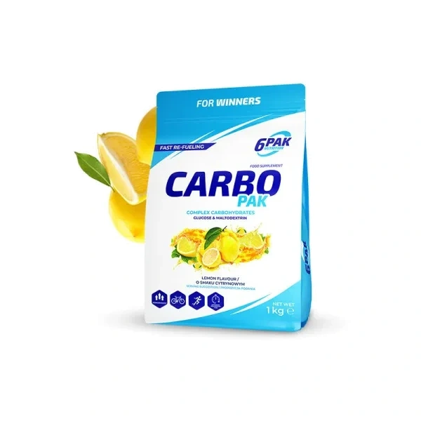 6PAK Carbo PAK 1kg o smaku cytrynowym