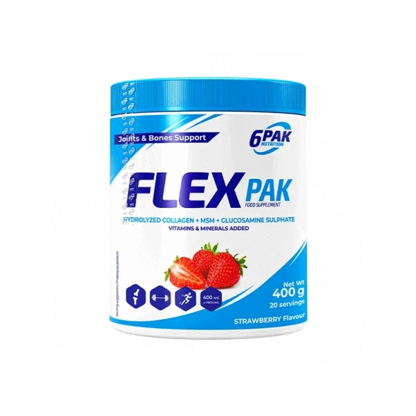 6PAK Flex Pak 400g o smaku truskawkowym