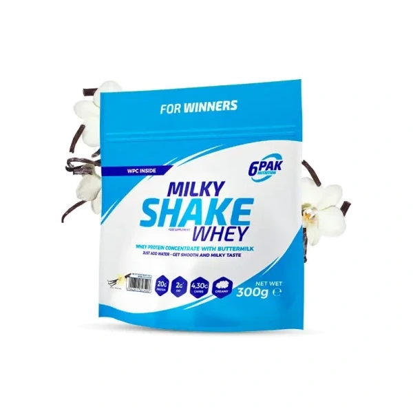 6PAK Milky Shake Whey 300g białko o smaku waniliowym