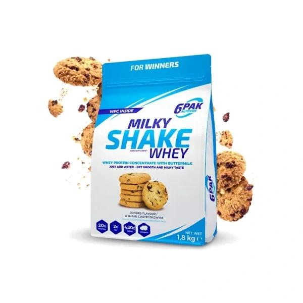 6PAK Milky Shake Whey 700g białko WPC o smaku ciasteczkowym