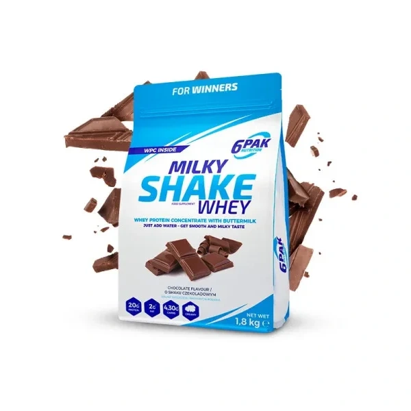 6PAK Milky Shake Whey 700g białko WPC o smaku czekoladowym