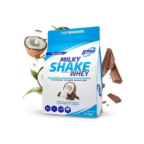 6PAK Milky Shake Whey 700g białko WPC o smaku kokosowo-czekoladowym