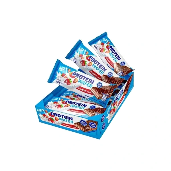 6PAK Proteinowe Wafle 12 x 40g o smaku truskawkowym